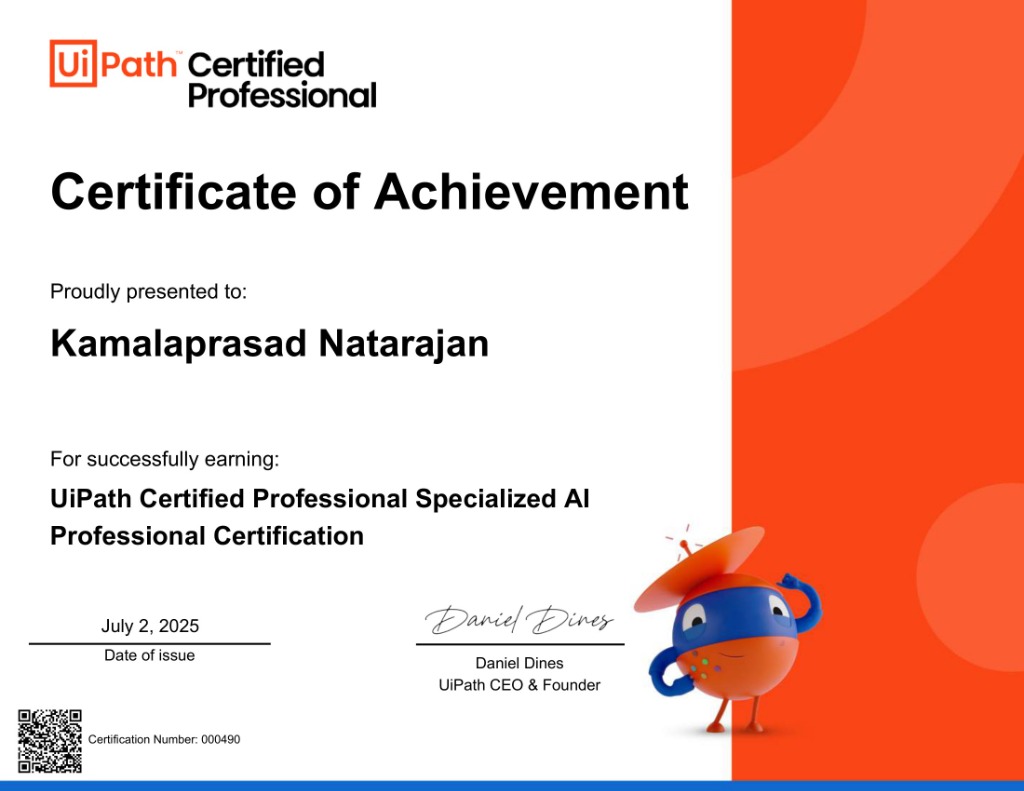 UiPath Certified Professional Specialized AI