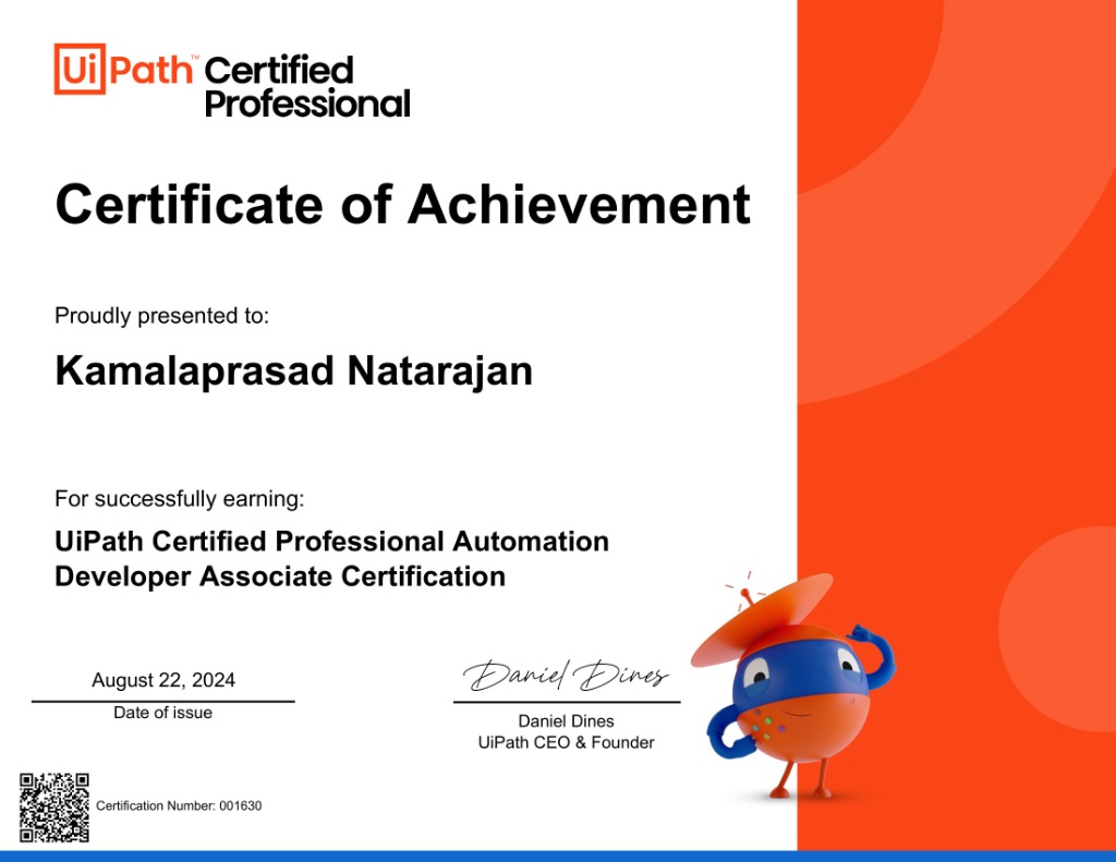 UiPath Certified Professional Automation Developer